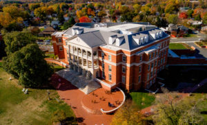 An aerial view of the University Center.