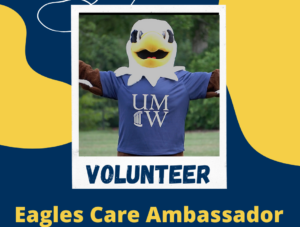 picture of Sammy the Eagle. Eagles Care Ambassador Volunteer! 