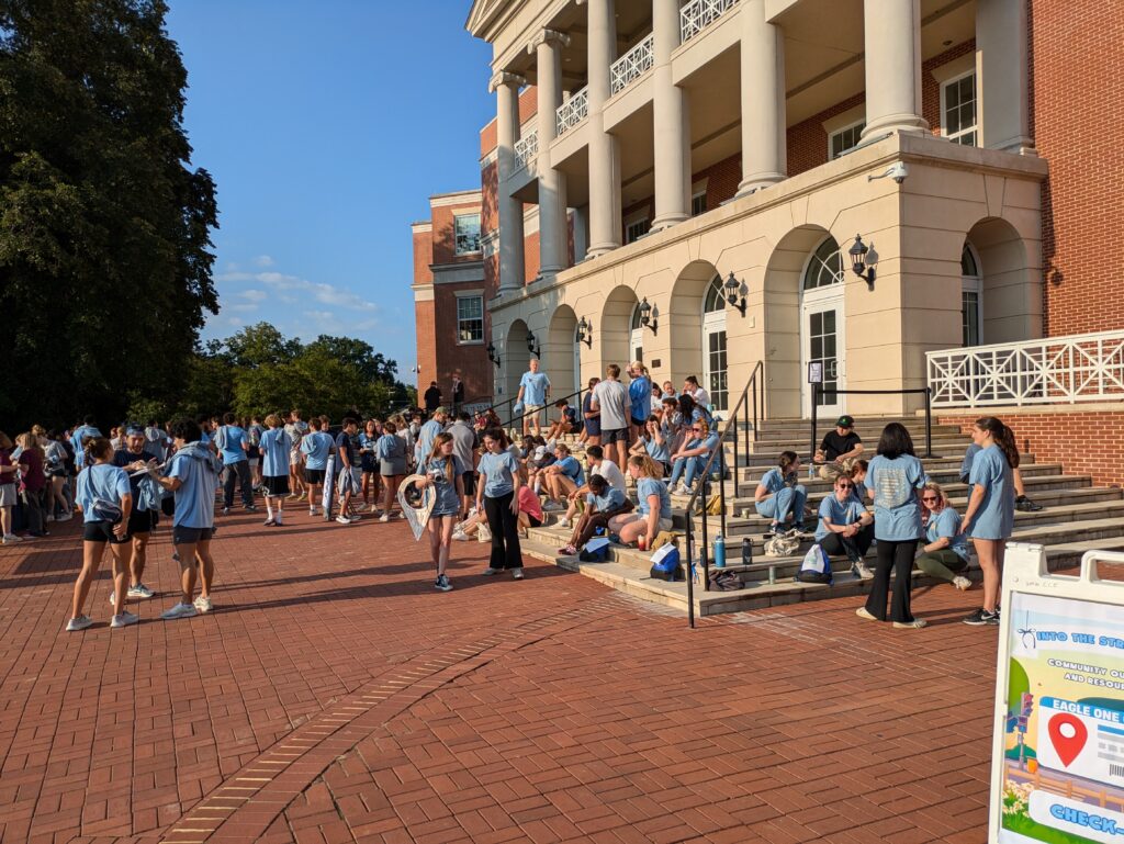 Students get ready for service project during Into the Streets. 